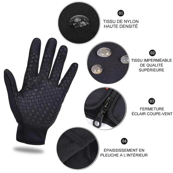 Gants d'hiver chauds, gants compatibles avec les écrans tactiles