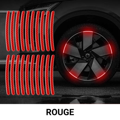 Autocollants réfléchissants pour roues de voiture