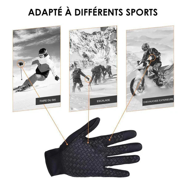 Gants d'hiver chauds, gants compatibles avec les écrans tactiles