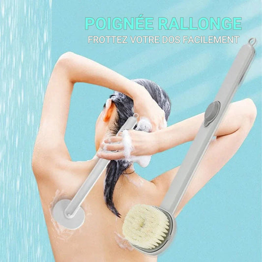 Brosse de nettoyage et de massage pour le bain à long manche