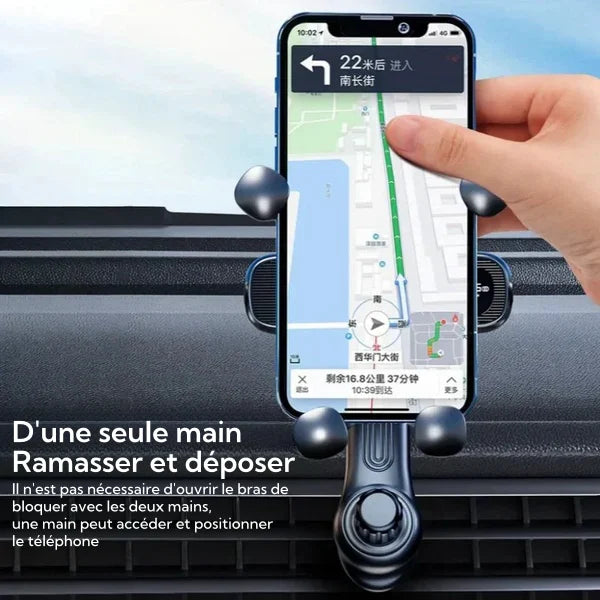 Support téléphone portable voiture réglable à 360°