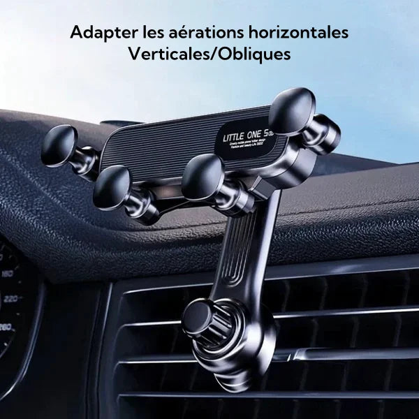 Support téléphone portable voiture réglable à 360°