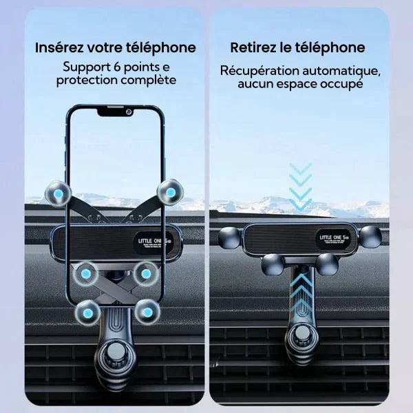 Support téléphone portable voiture réglable à 360°