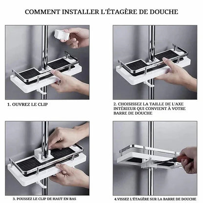 Support de rangement pour tringle de douche