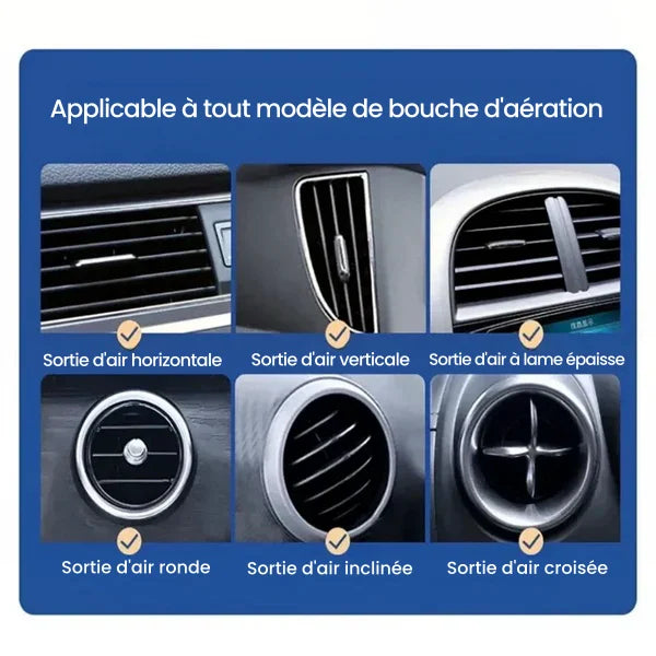 Support téléphone portable voiture réglable à 360°